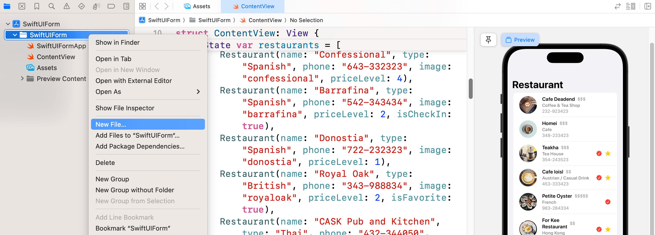 圖 13.3. 建立一個新 SwiftUI 檔