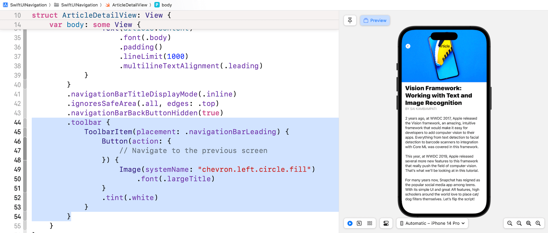 圖 11.17. 建立我們自己的「返回」按鈕