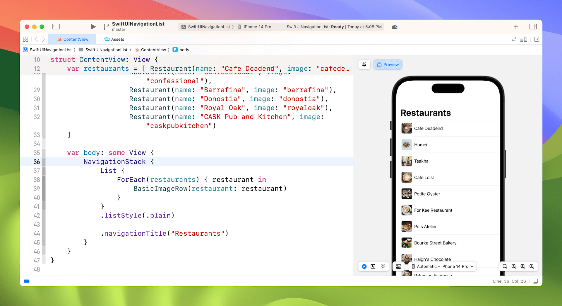 圖 11.3. 基本的導覽UI