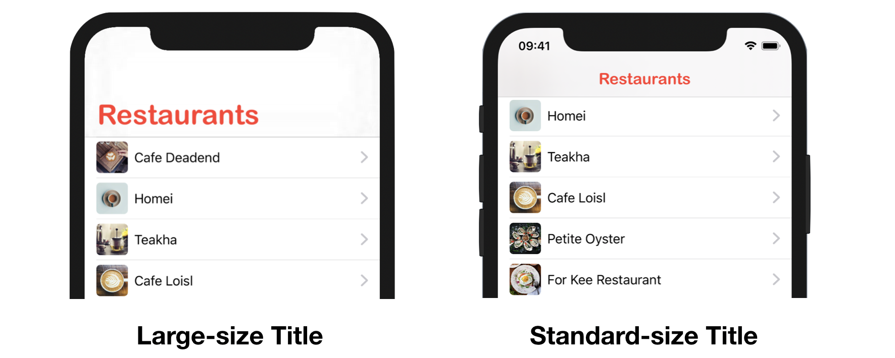 圖 11.7. 對大尺寸標題與標準尺寸標題變更字型與顏色