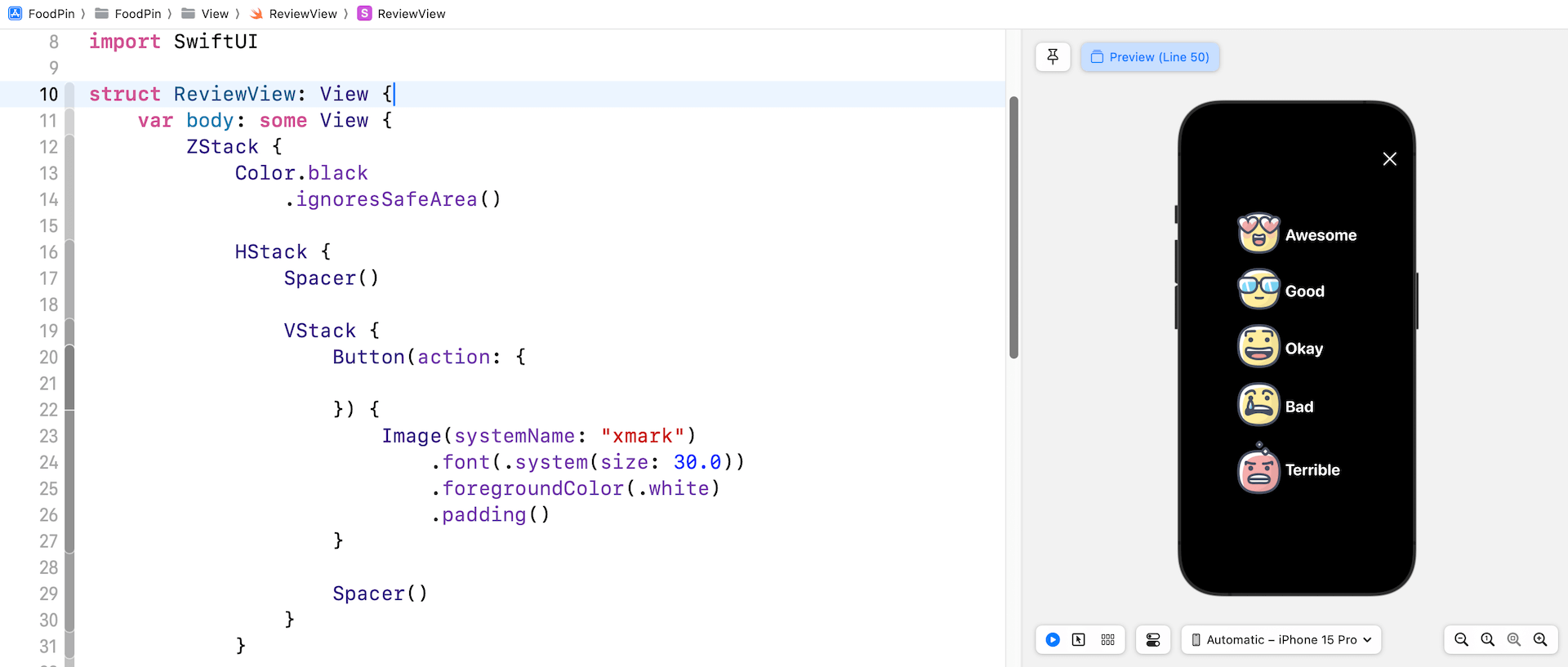 圖 15.4. 評分視圖的實作