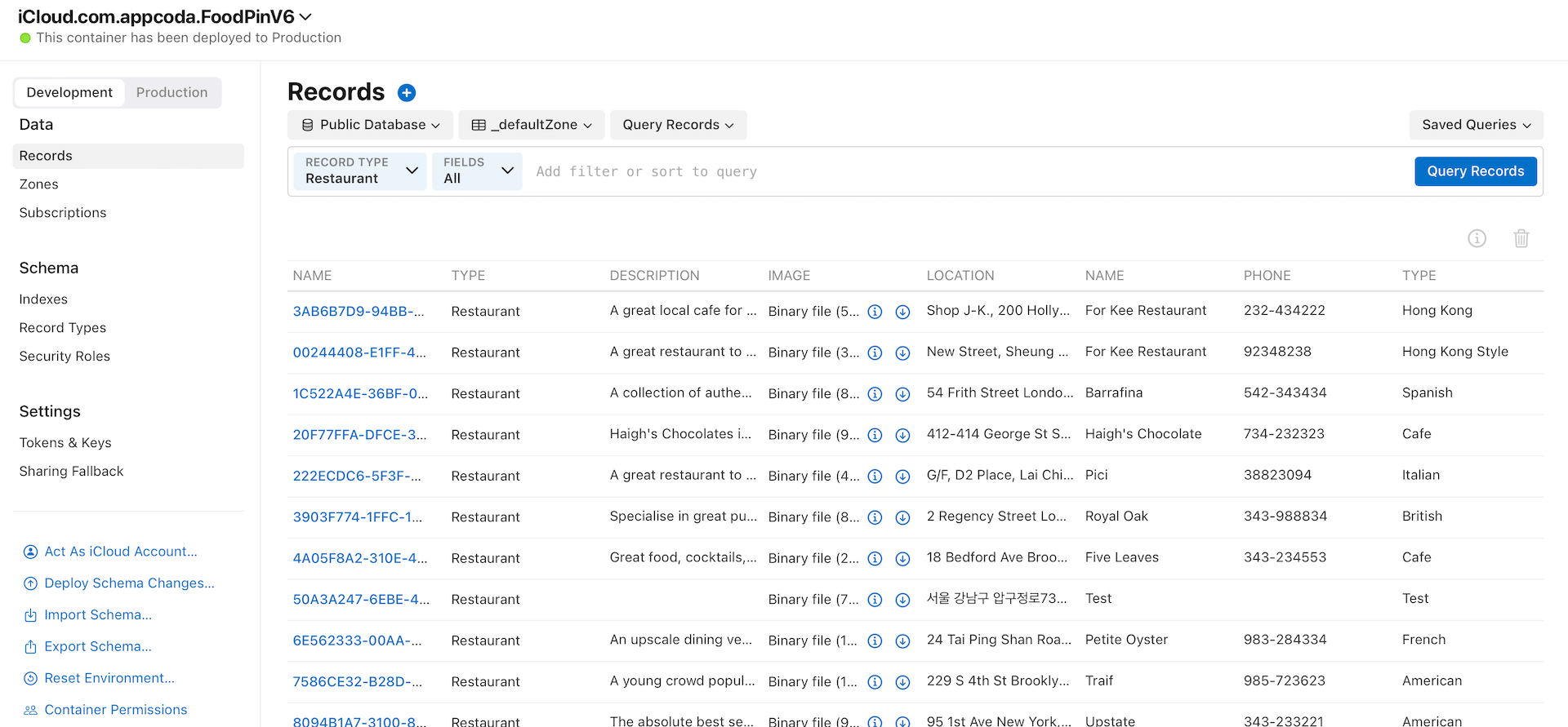 圖 23.14. 查詢公共資料庫中的紀錄