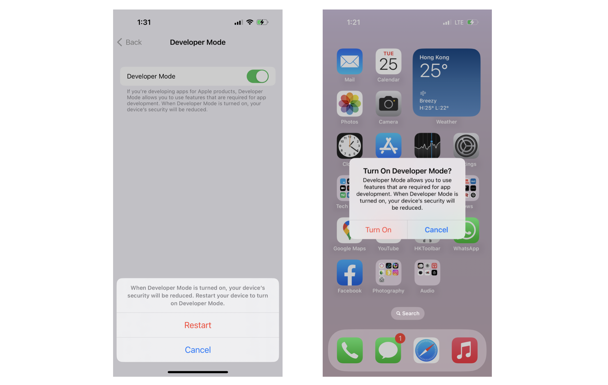 圖 25.7. 啟用開發者模式