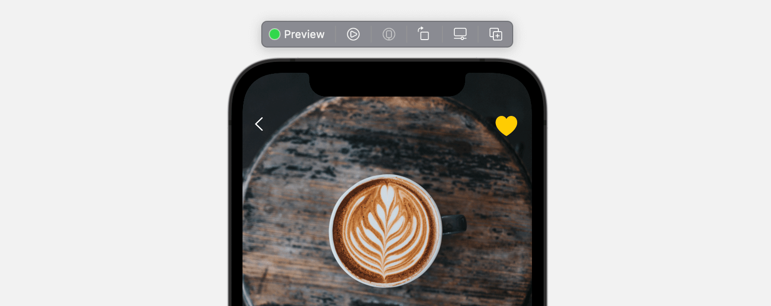 圖 12.17. 當餐廳被標記為最愛時顯示黃色心形圖片
