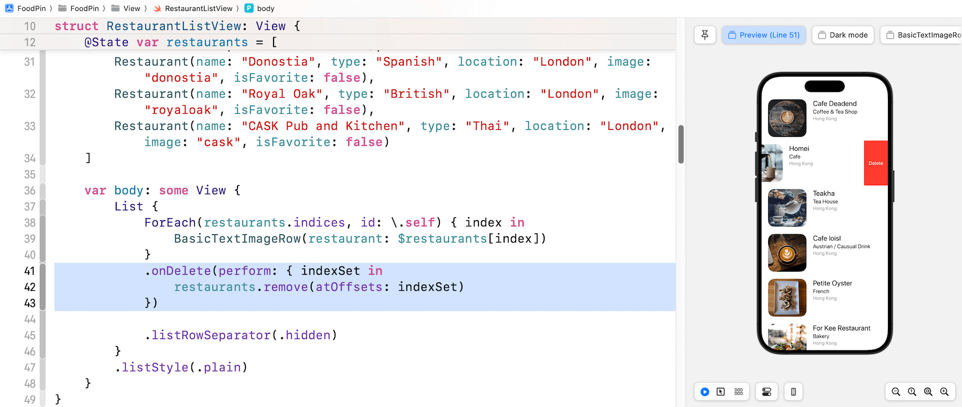 圖 10.1. 滑動刪除