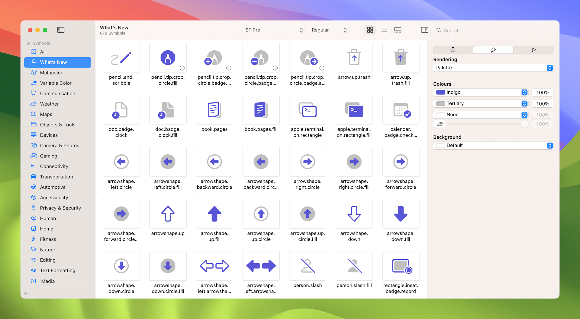 圖 10.6. SF Symbols App 
