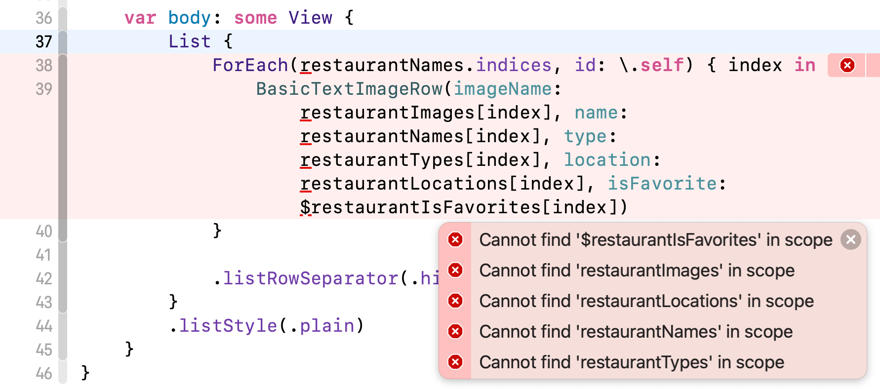 圖 9.5 你可以點選× 符號來揭示錯誤
