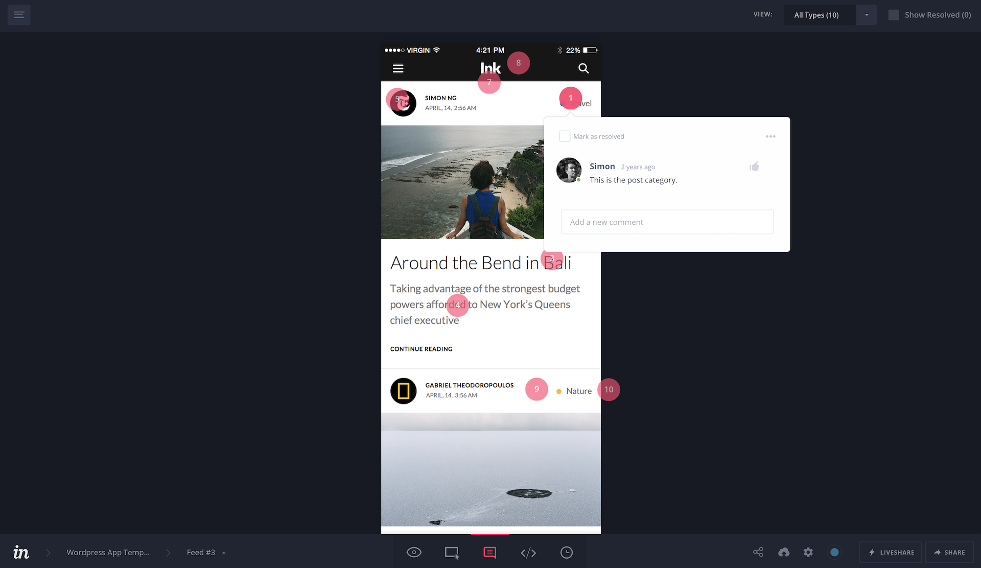 圖 5.9. 使用 Invision 設計原型