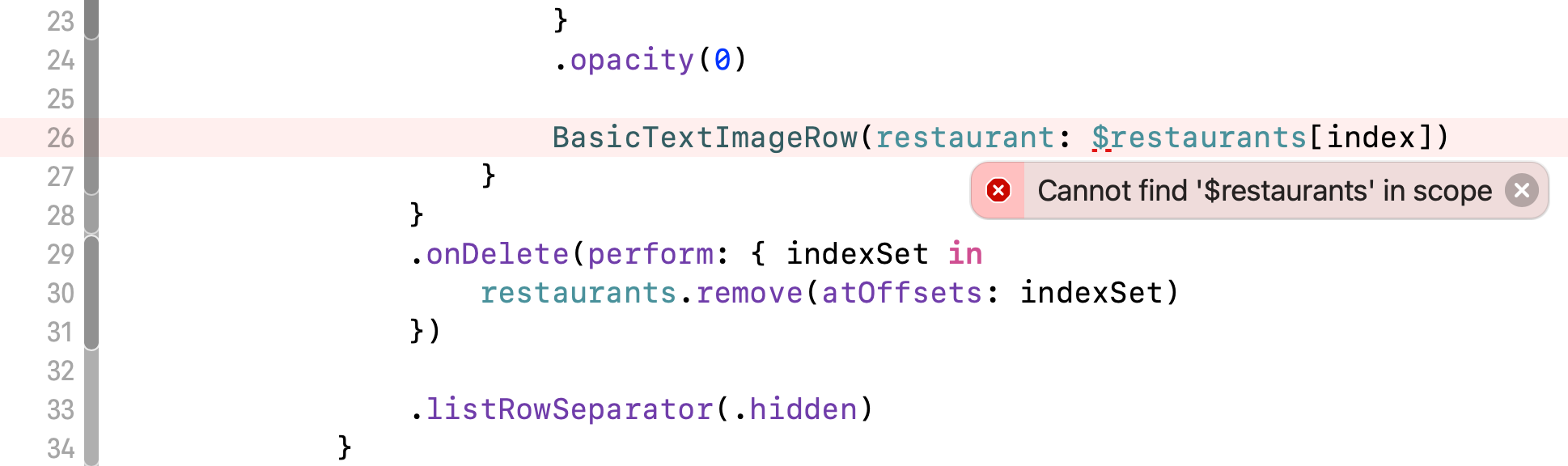 圖 18.2. BasicTextImageRow 的錯誤