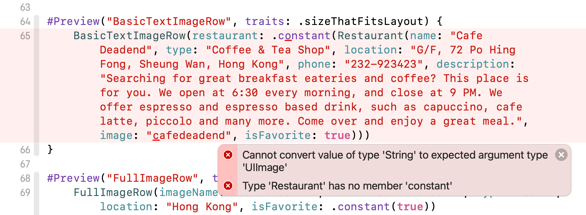 圖 18.3. #Preview 出現錯誤