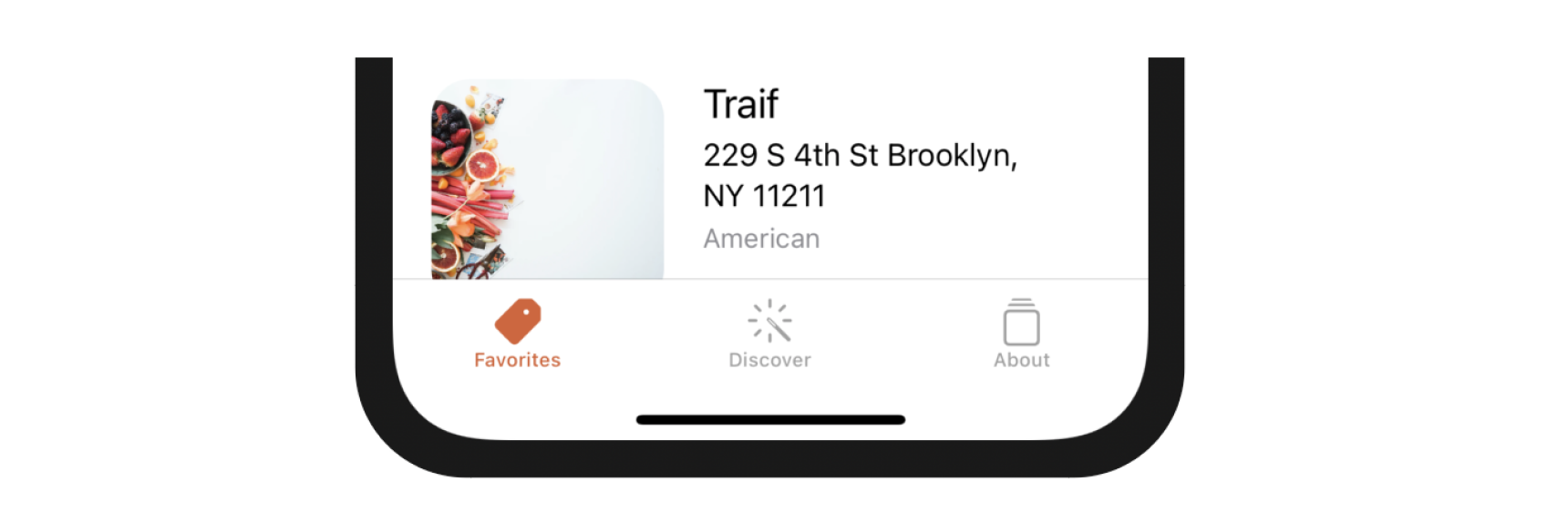 圖 21.1. 為 FoodPin App 新增標籤列