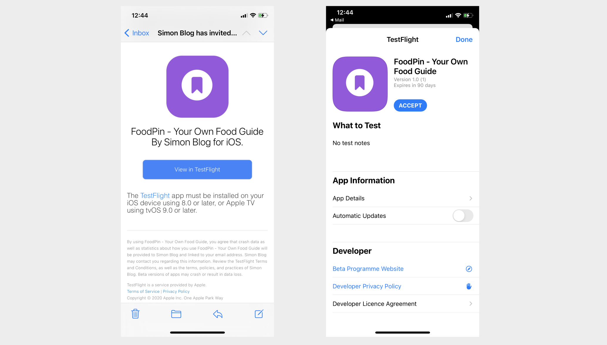 圖 26.20. 傳送測試邀請給測試者