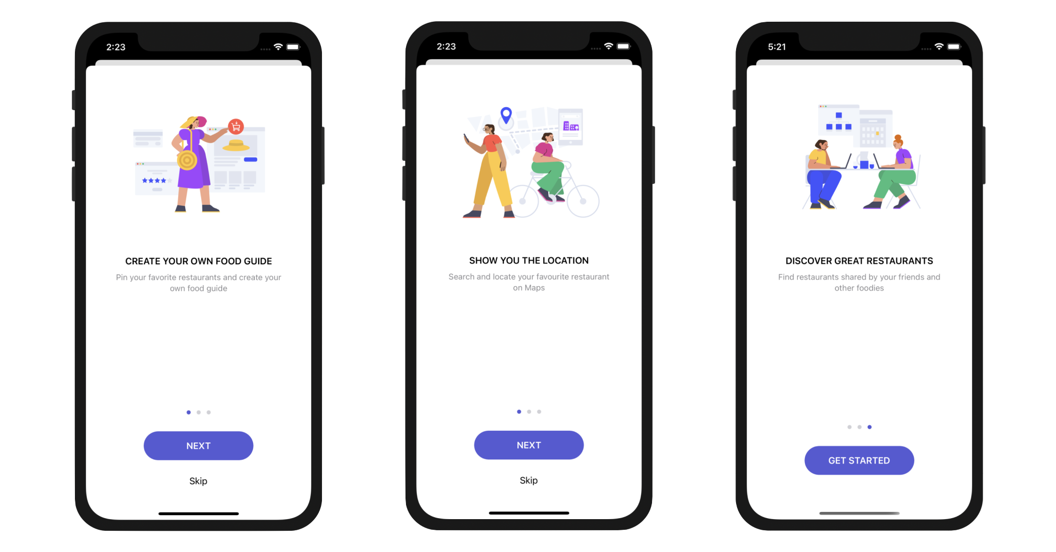 圖 20.2. FoodPin App 的導覽畫面