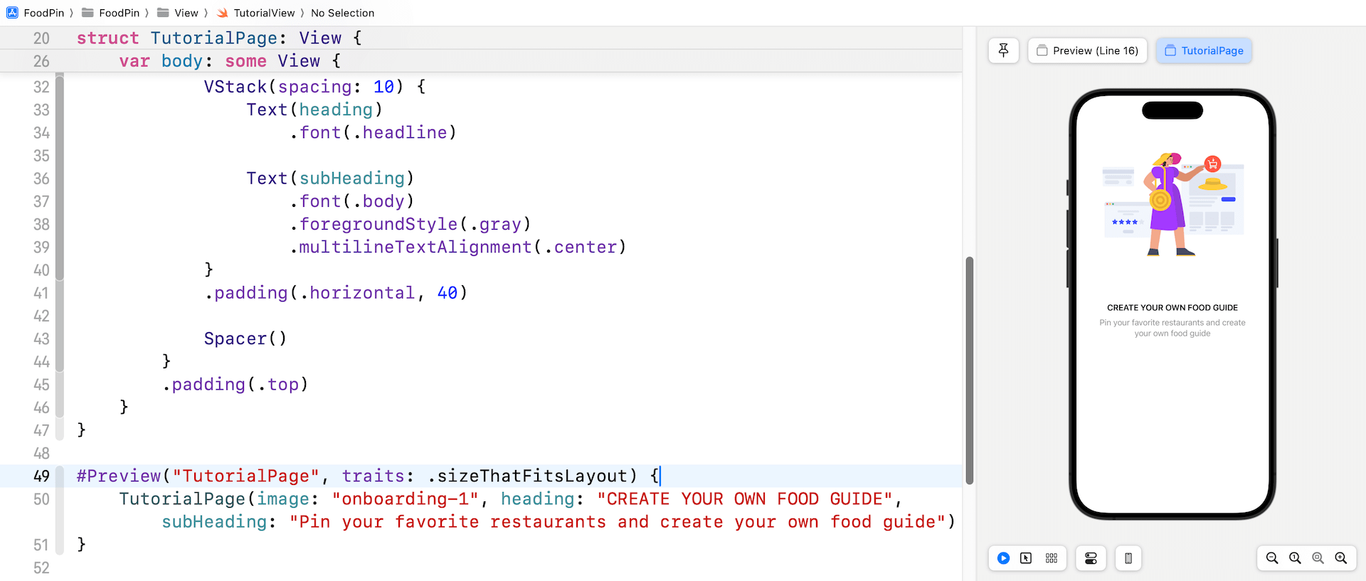 Figure 20-4. Previewing the TutorialPage view