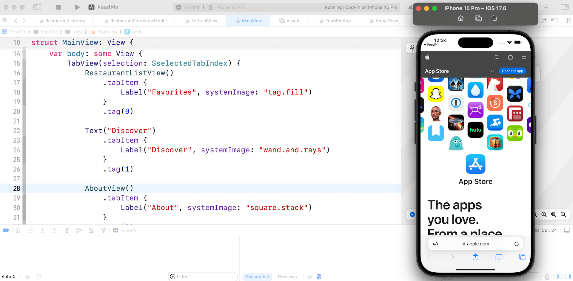 圖 22.4. 點擊「評價我們」選項，以在 Safari 中開啟連結
